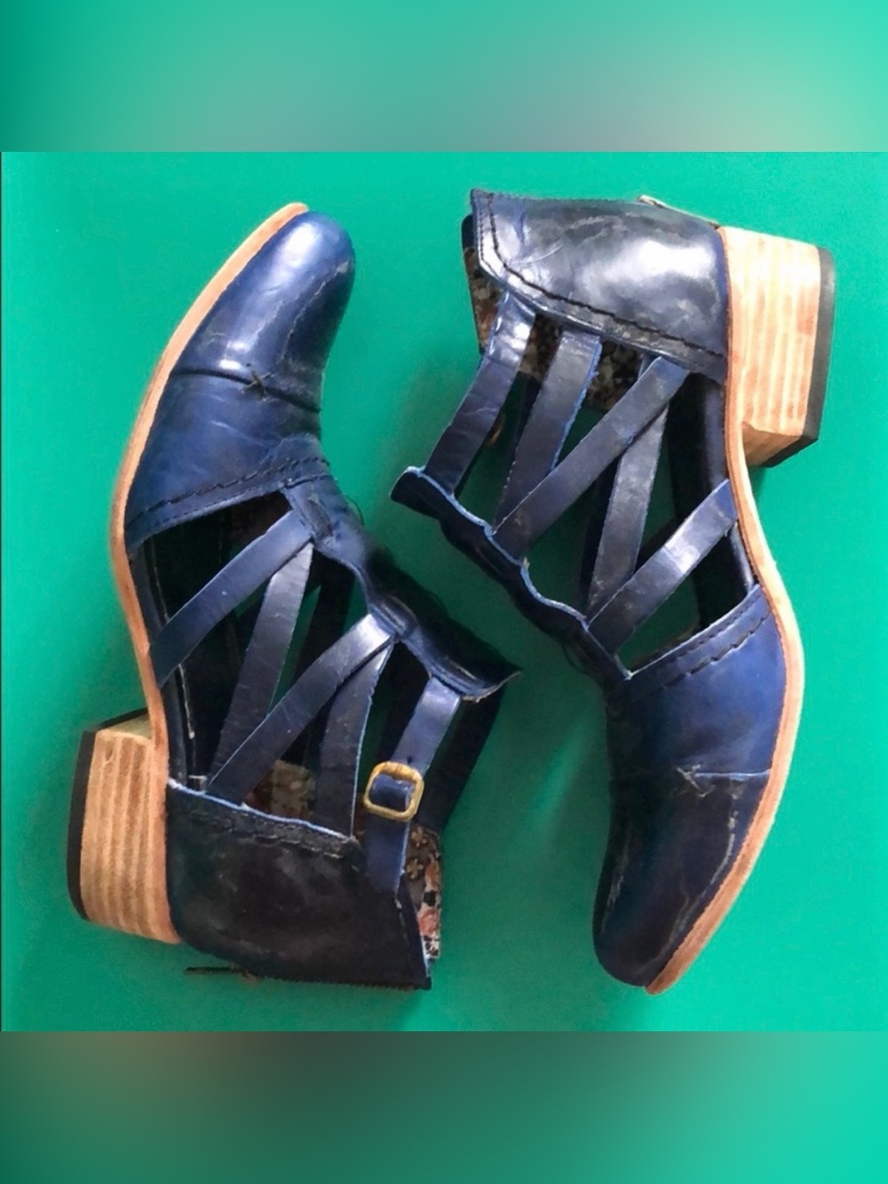 FREEBIRD BY STEVEN Shoes Boots Sandals Leather Blue Size 8
